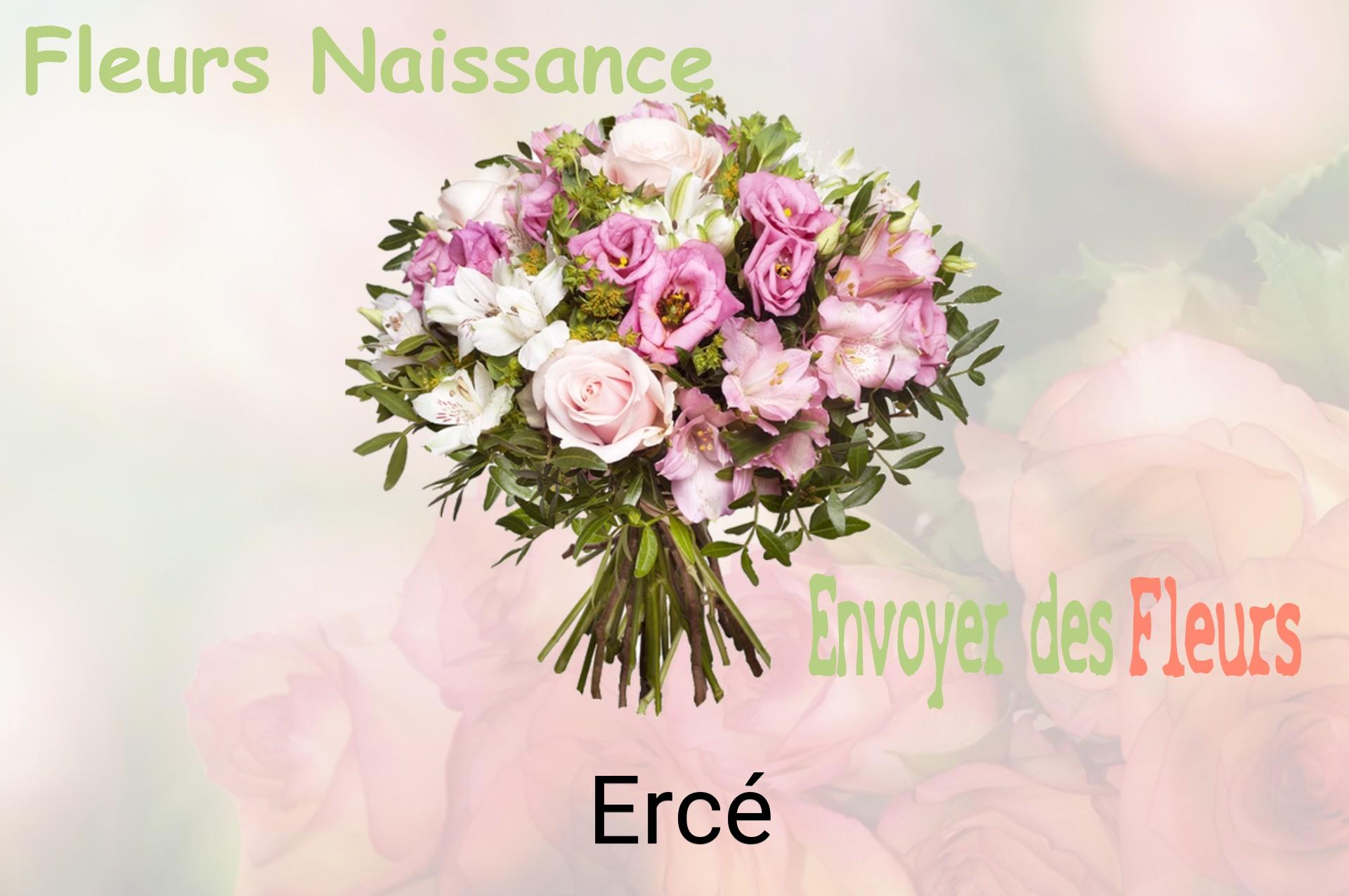 Bouquet de fleurs de naissance livré à Ercé